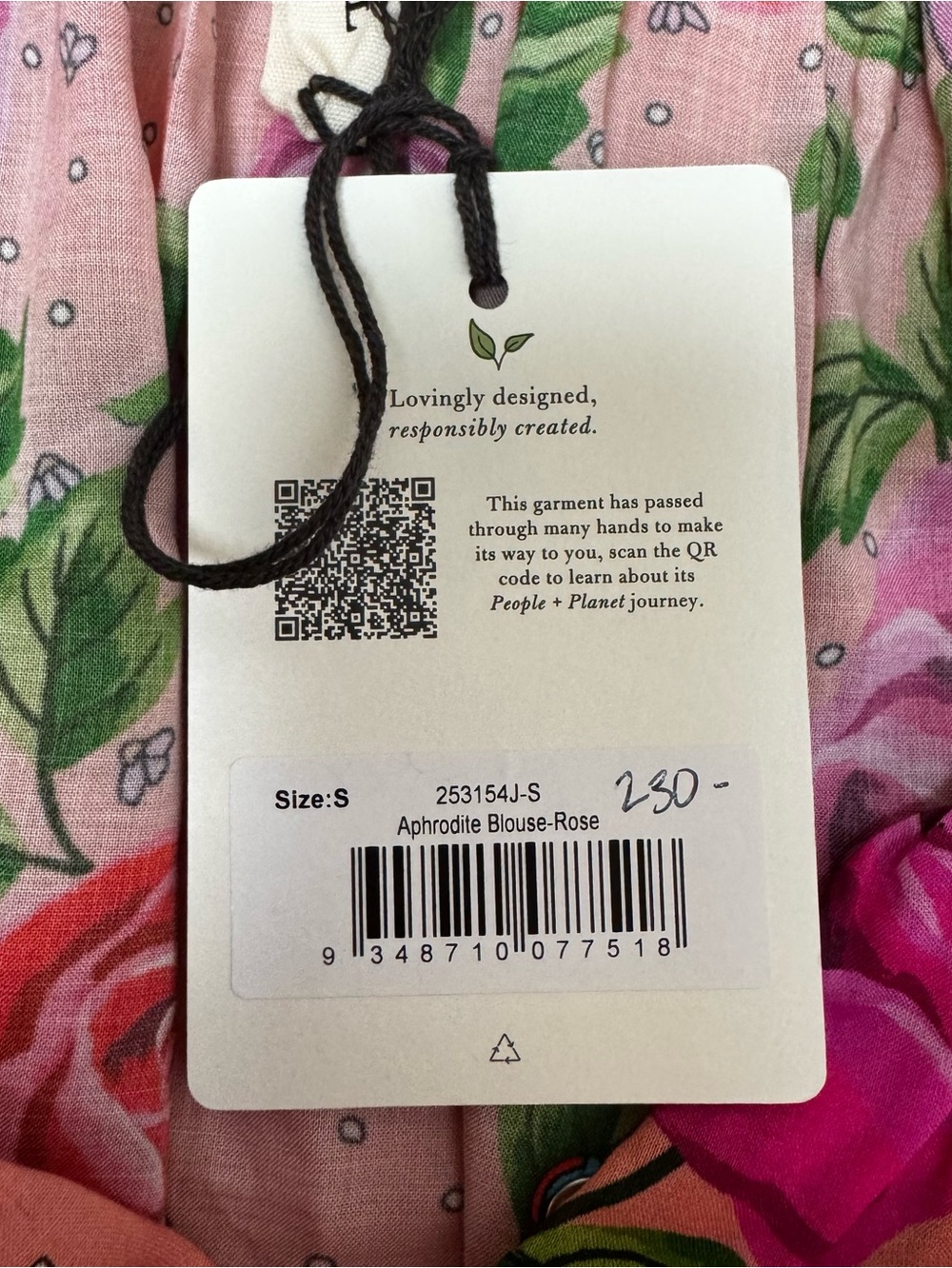 Spell NWT Aphrodite floral pink boho chic coastal cowgirl festival blouse - Picture 6 of 12